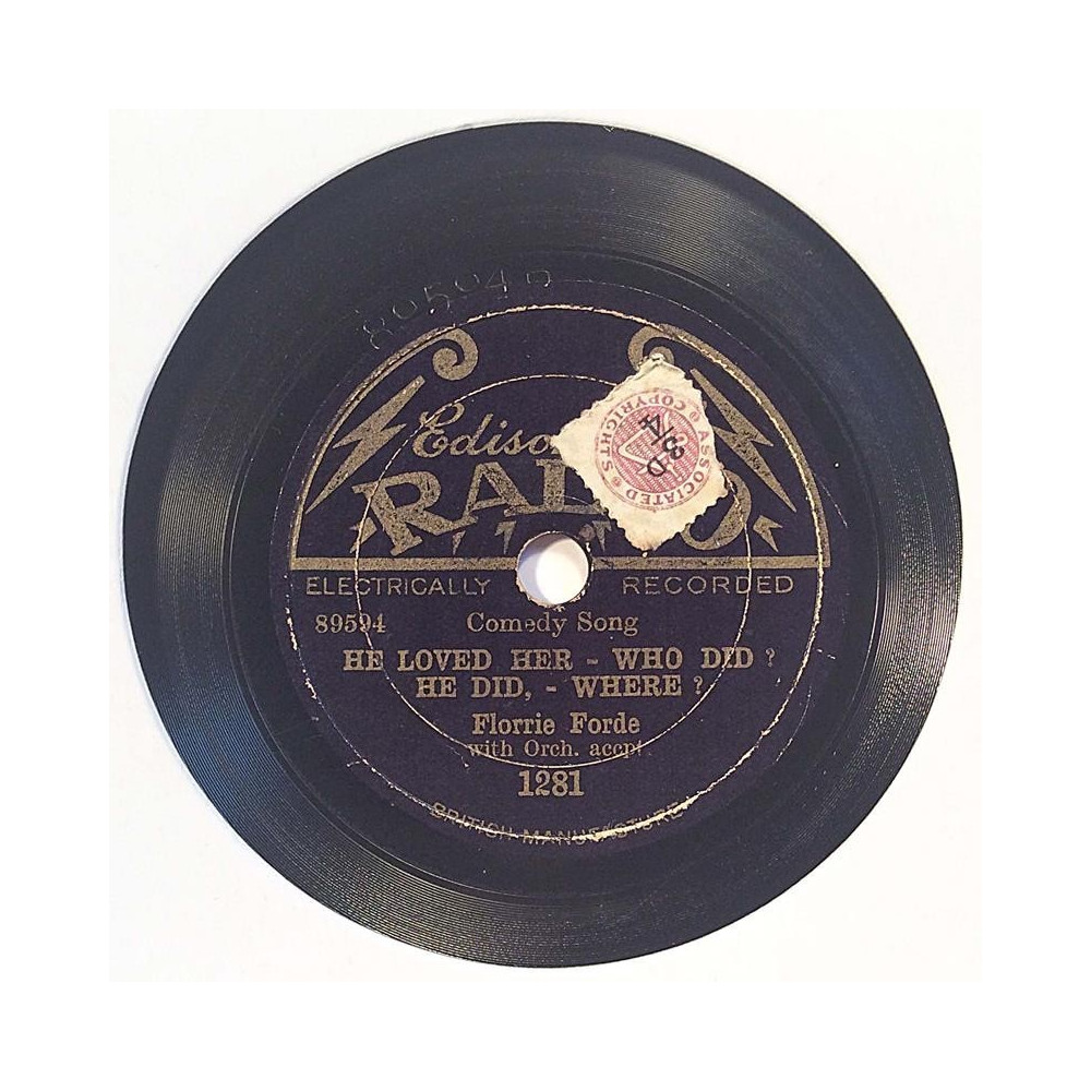 Forde Florrie : Olga / He loved her - Who did? he did - Where? - shellac 78 rpm record