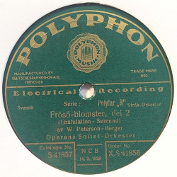 Operans Solist-Orkester : Frösö-blomster, del 1 / del 2 - shellac 78 rpm record