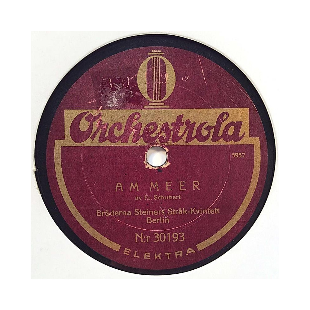 Bröderna Steiners Stråk-Kvintett : Traumerei / Am Meer - shellac 78 rpm record