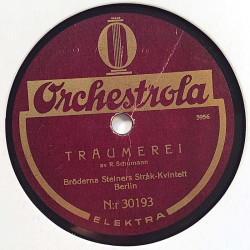 Bröderna Steiners Stråk-Kvintett : Traumerei / Am Meer - shellac 78 rpm record