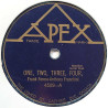 Ferera and Franchini : One, two, three, four  / Pua Carnation - shellac 78 rpm record