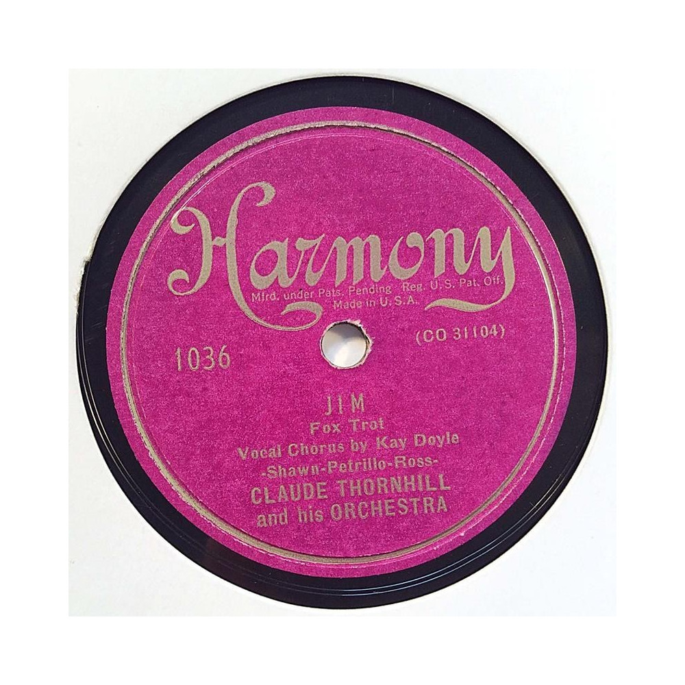 Thornhil Frank and his Orchestra : Whip-Poor-Will / Jim - shellac 78 rpm record