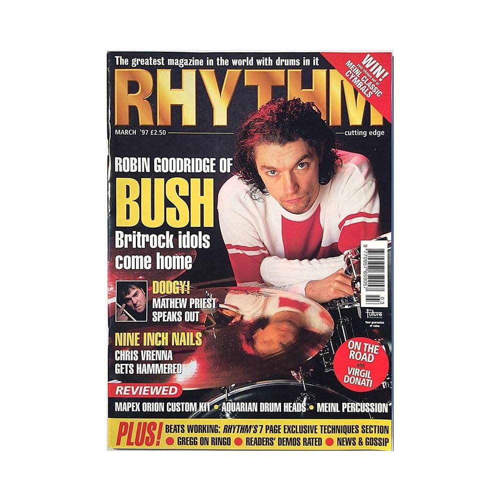 Rhythm : Robin Goodridge,Bush - used magazine