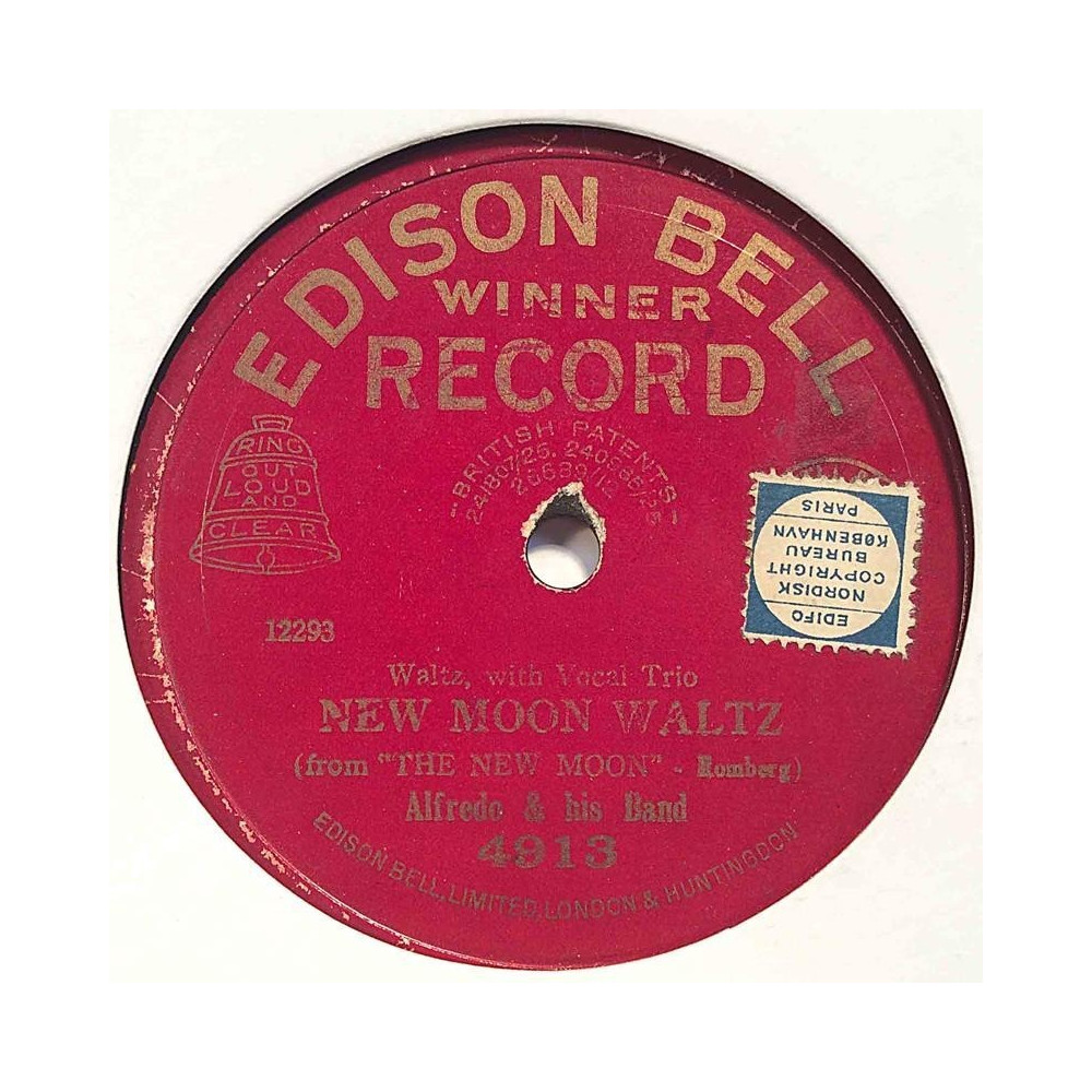 Alfredo & his Band : New moon waltz / Softly, as in a morning sunrise - shellac 78 rpm record