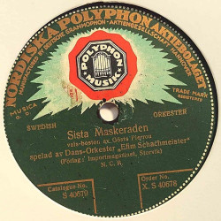 Schachmeister Efim Dans-Orkester : The waltz of love / Sista Maskeraden - stenkaka 78-varvare