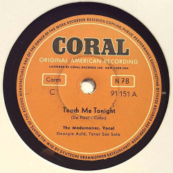 Modernairers : Mood indigo / Teach me tonight - shellac 78 rpm record