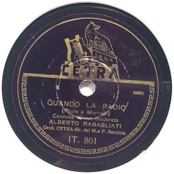Rabagliati Alberto : Brilla una stella in cielo / Quando la radio - shellac 78 rpm record