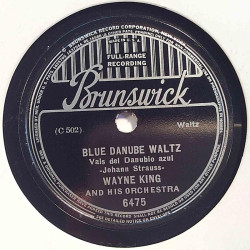 King Wayne and his Orchestra : Caprice Viennois / Blue Danube Waltz - shellac 78 rpm record