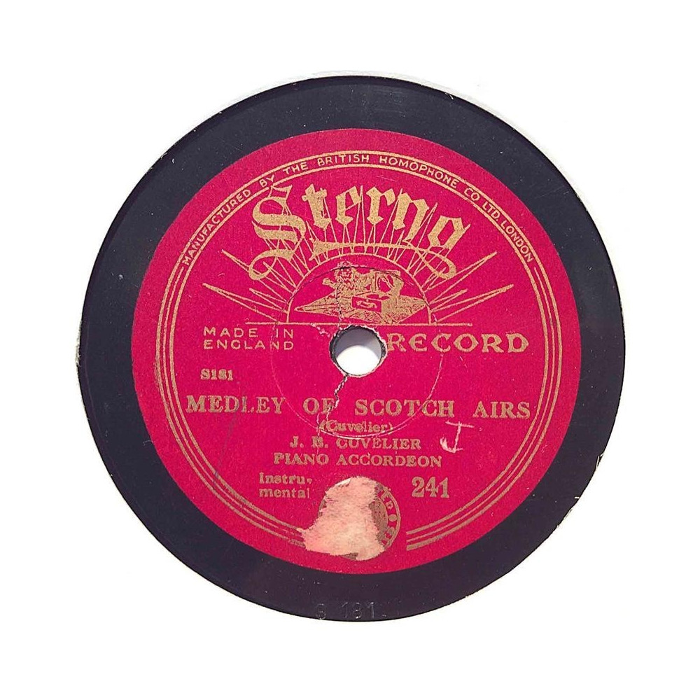 Covelier J.B. piano accordeon : Medley of Scotch Airs / Wee Macgregor’s patrol - stenkaka 78-varvare