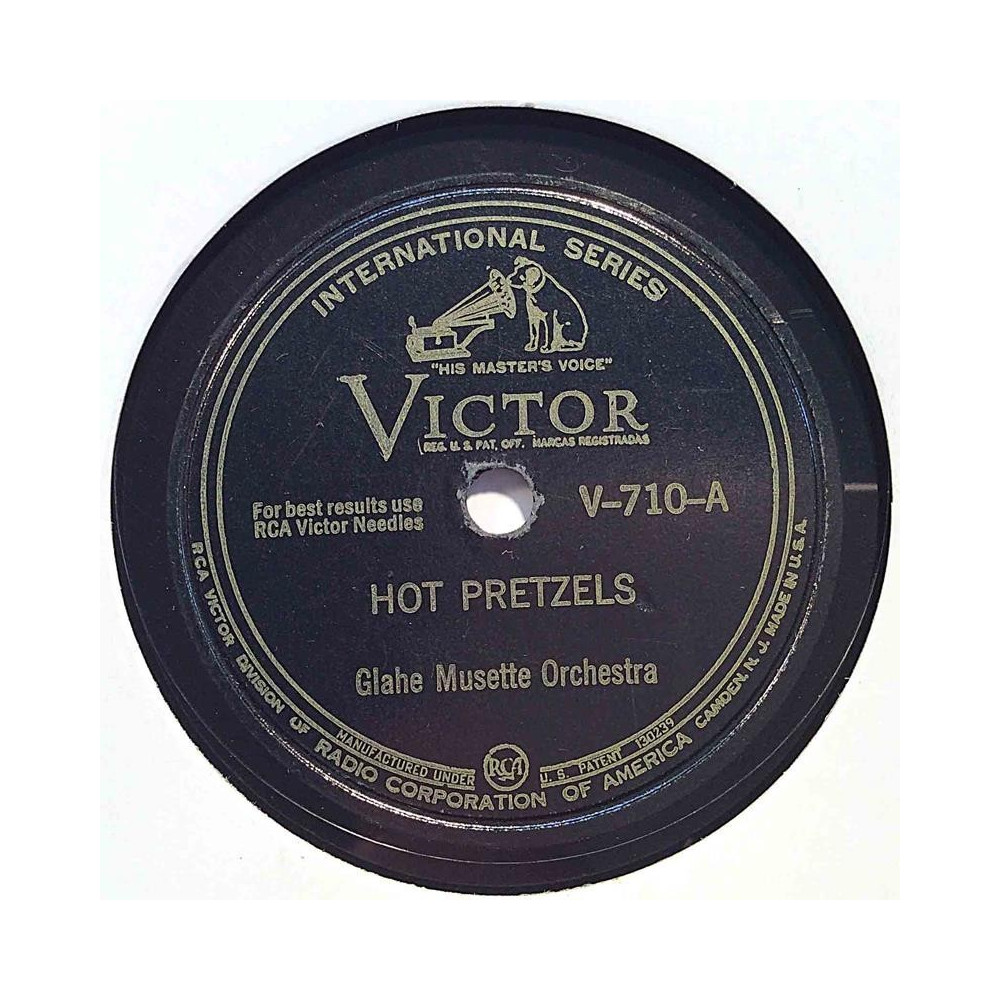 Glahe Musette Orchestra : Hot Pretzels / Beer Barrel-Polka - shellac 78 rpm record