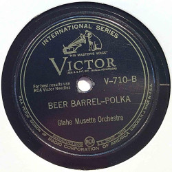 Glahe Musette Orchestra : Hot Pretzels / Beer Barrel-Polka - shellac 78 rpm record