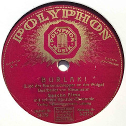 Elmo Sascha : Marocco / Burlaki - shellac 78 rpm record