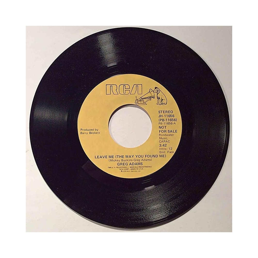 Adams Greg : Leave me ( the way you found me) - second hand single