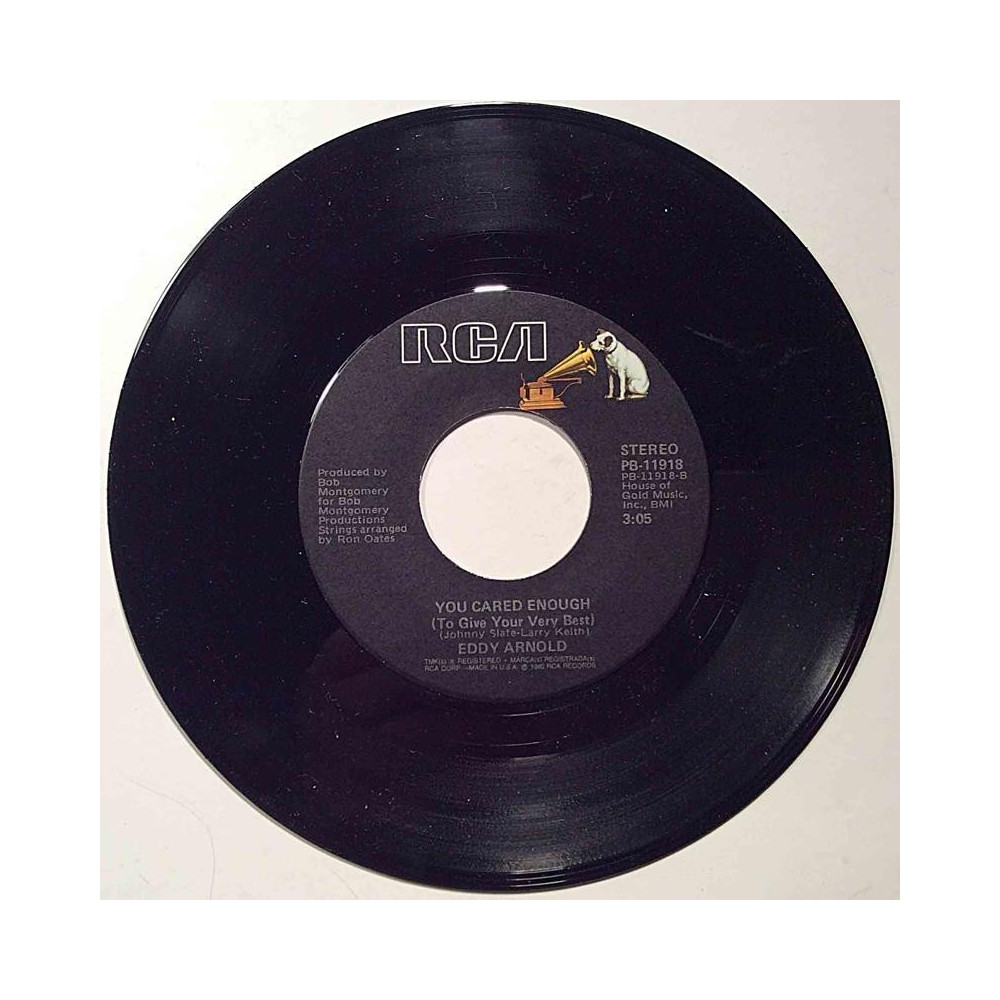 Arnold Eddy : Let’s get it while gettin’s good / You cared enough - begagnad singelskiva