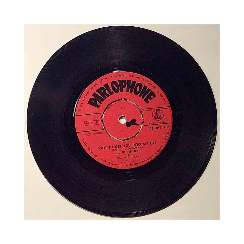 Benett Cliff & Rebel Rousers: Got to get you into my life / Baby each day - käytetty vinyylisingle VG