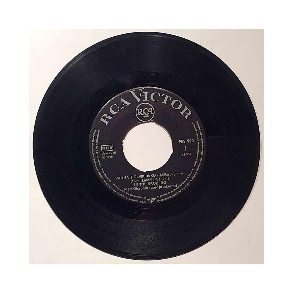 Broberg Lenne : Vanha Holvikirkko / It’s not right - second hand single