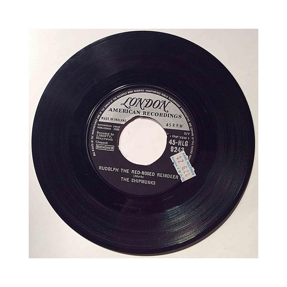 Chipmunks : Rudolph the red-noses reindeer / Lily of laguna - second hand single