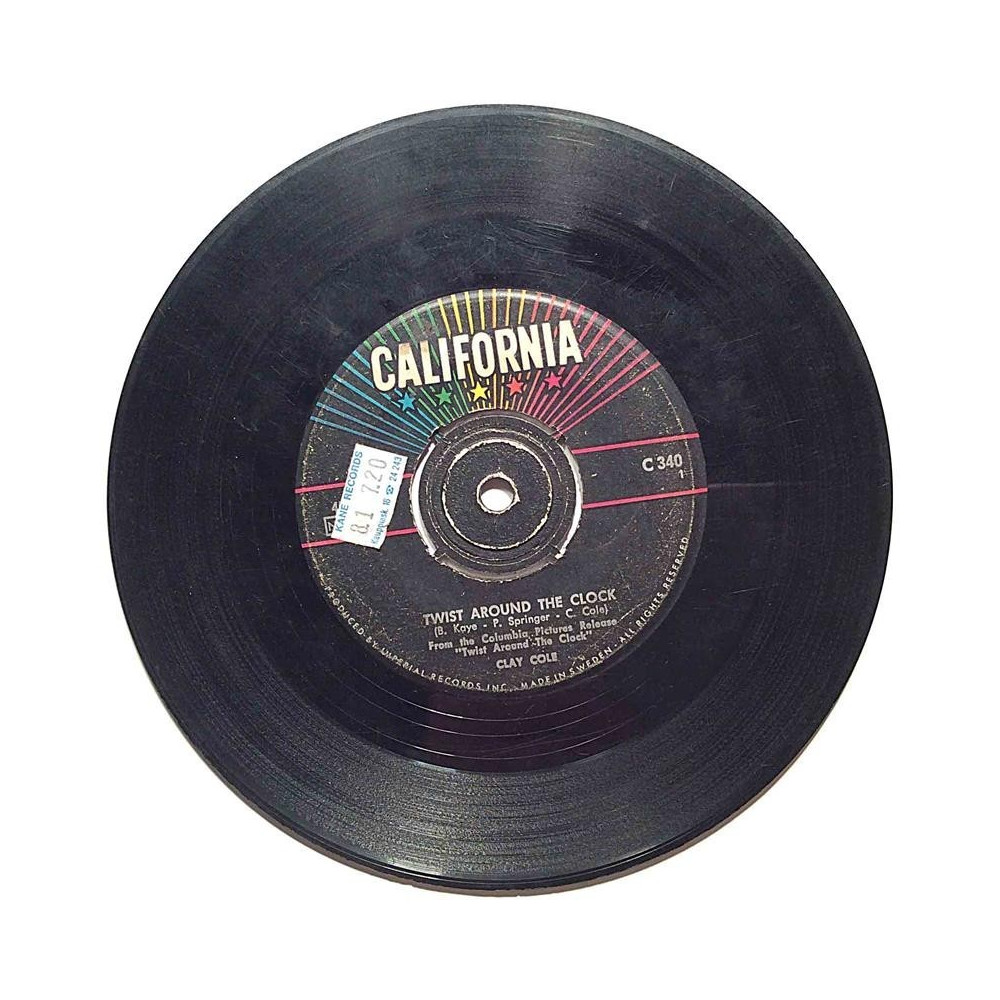 Cole Clay: Twist around the clock / Don’t twist (with anyone else but me) - käytetty vinyylisingle G