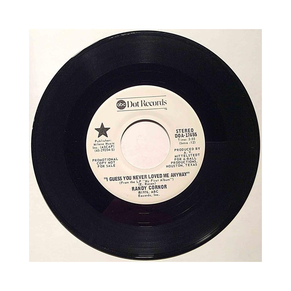 Cornor Randy : I guess you never loved me anyway - begagnad singelskiva