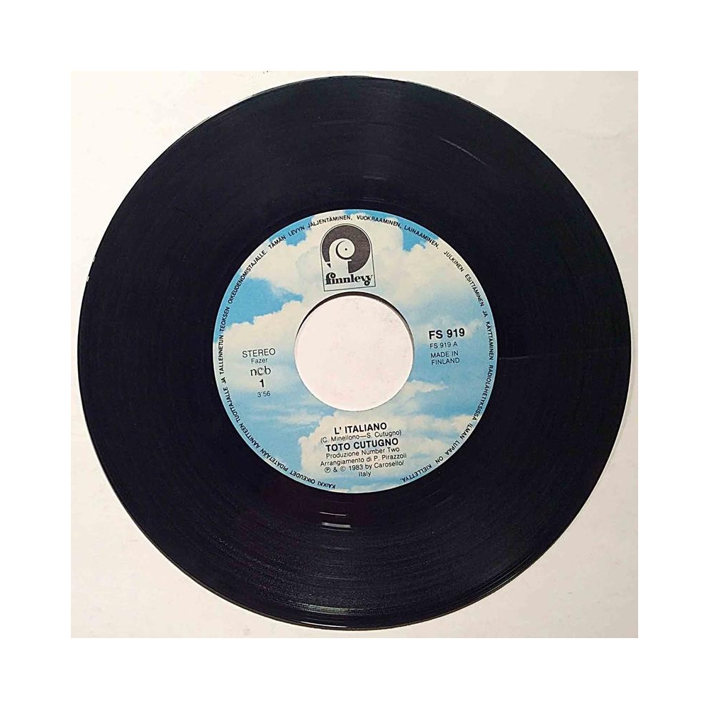 Cutugno Toto : L’Italiano / Sara - second hand single
