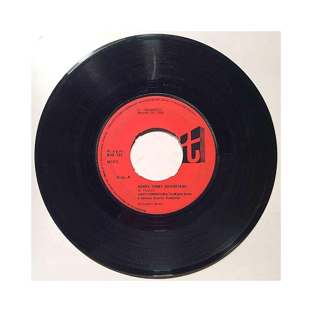 Cunningham Larry & Mighty Avons : Honky tonky downstairs / Bracero - second hand single