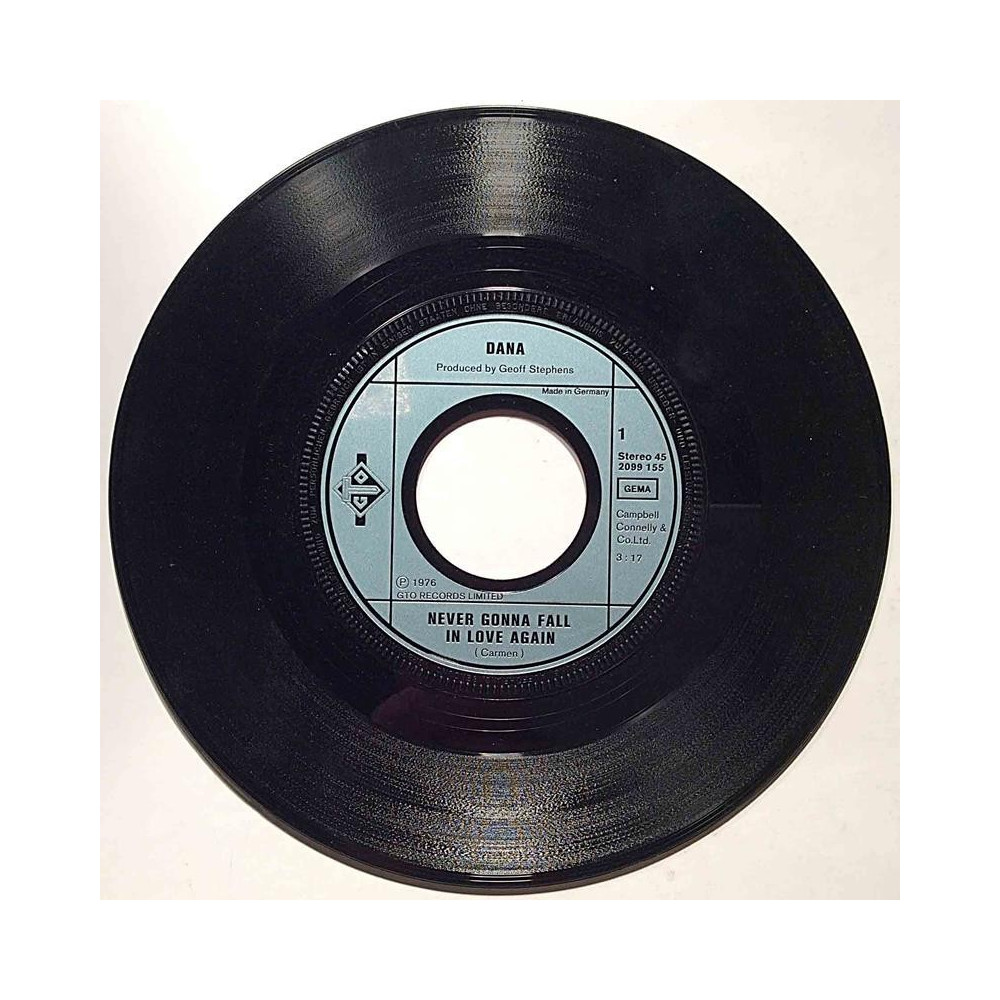 Dana: Never gonna fall in love again / Have love will travel - käytetty vinyylisingle EX-