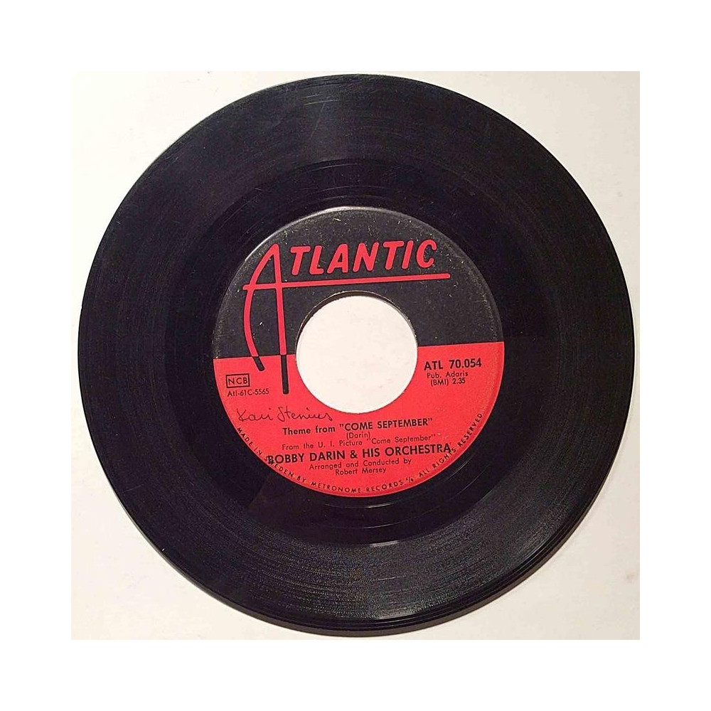 Darin Bobby : Come september / Walk bach to me - begagnad singelskiva