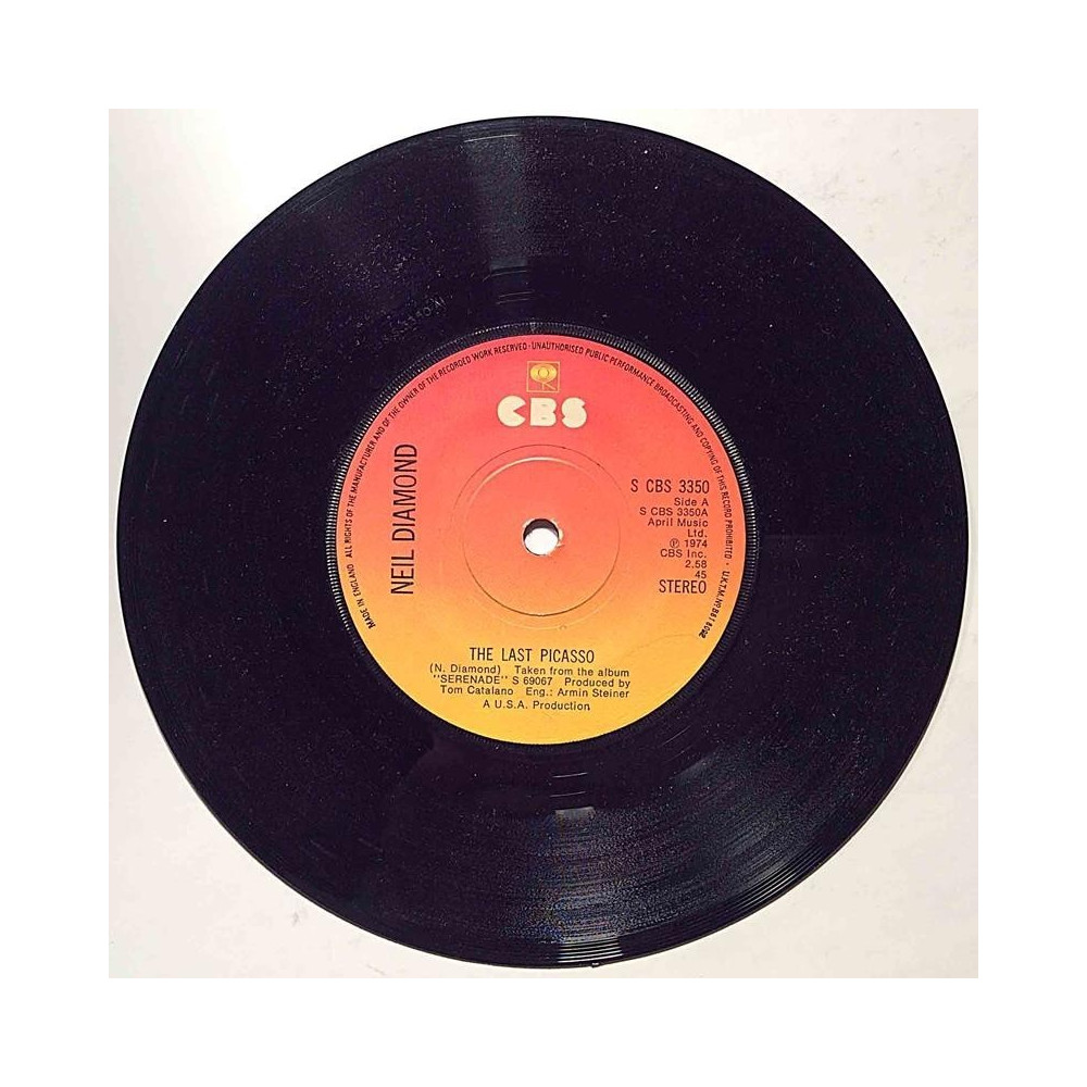 Diamond Neil: Last Picasso / Gift of song - käytetty vinyylisingle EX-