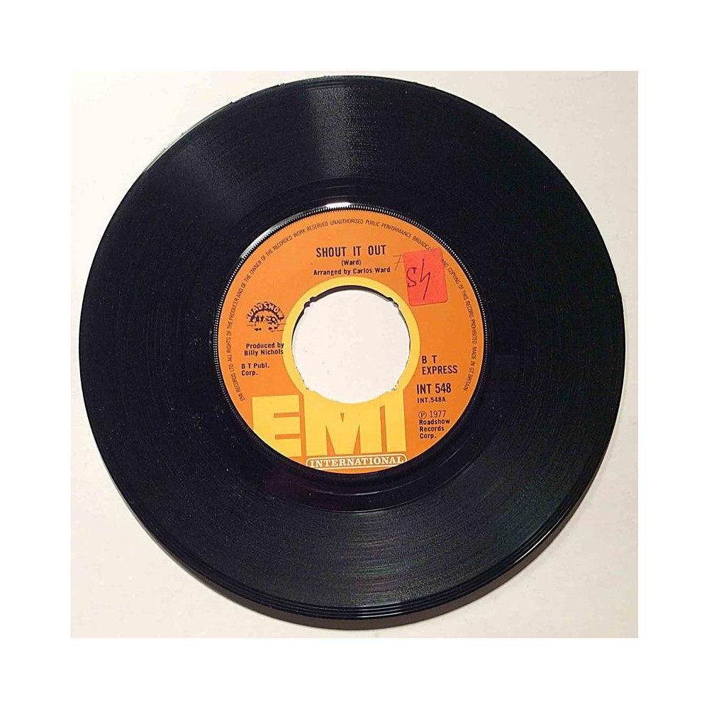 B.T. Express : Shout it out / Ride on B.T, - second hand single