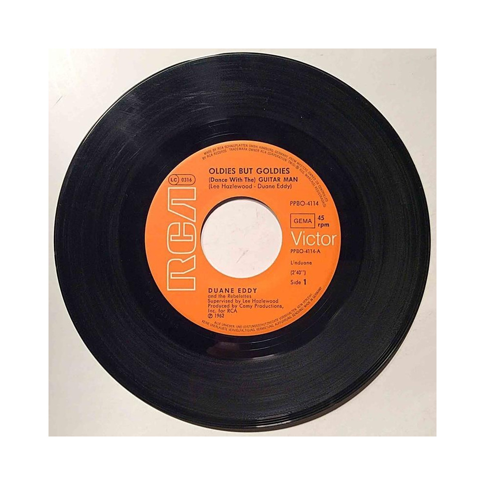 Eddy Duane: Guitar man / Boss guitar - käytetty vinyylisingle VG+