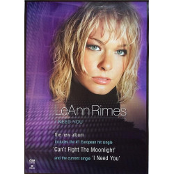 Rimes LeAnn: I Need You : Promojuliste 59cm x 83cm - begagnat original promo poster