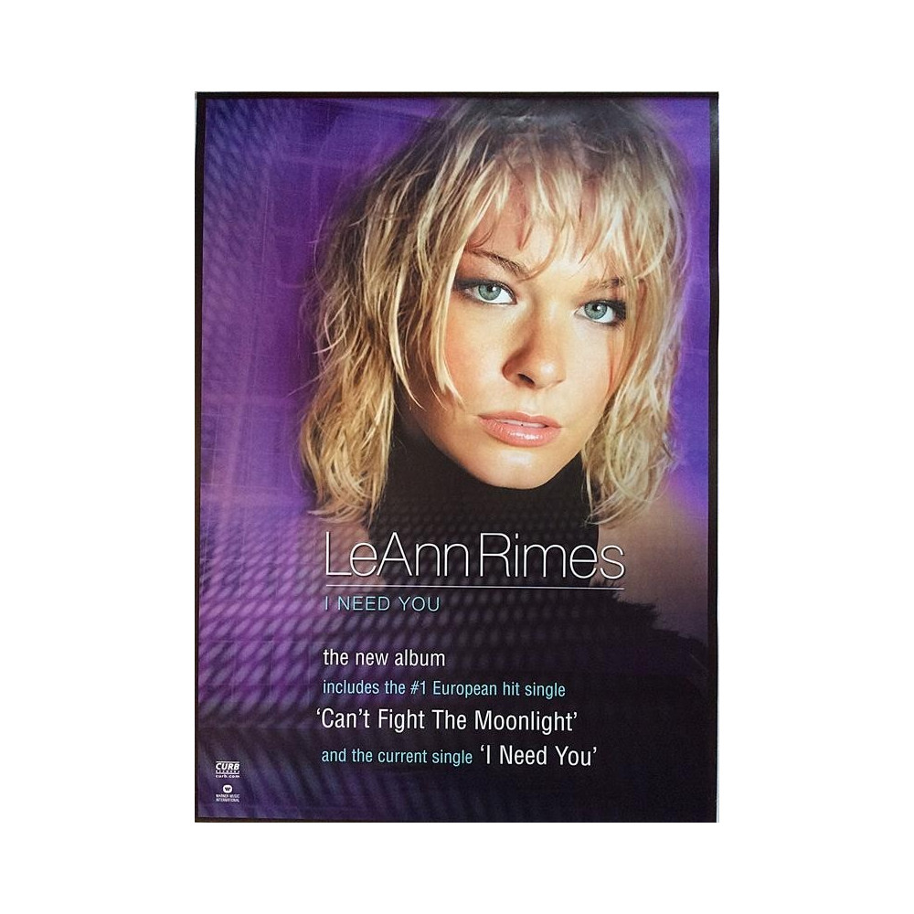Rimes LeAnn: I Need You : Promojuliste 59cm x 83cm - begagnat original promo poster