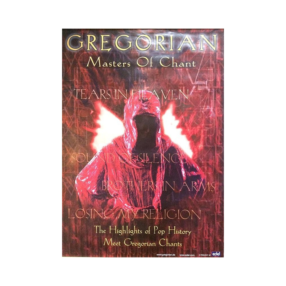 Gregorian Masters Of Chant: Tears in heaven : Promojuliste 58cm x 84cm - used original promo poster