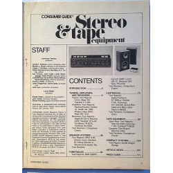 Stereo & tape equipment : Consumer Guide stereo quarterly - used magazine