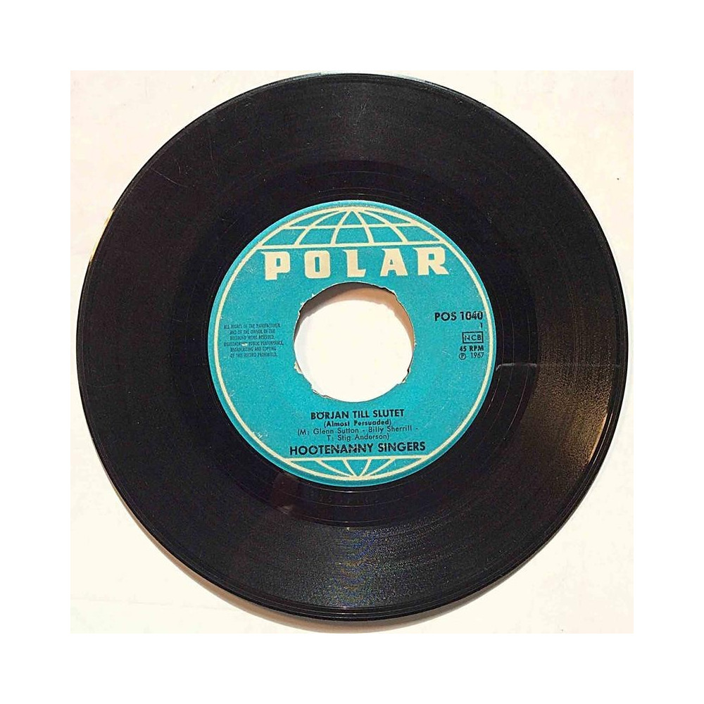 Hootenanny Singers : Början till slutet / Adjö, farväl - begagnad singelskiva