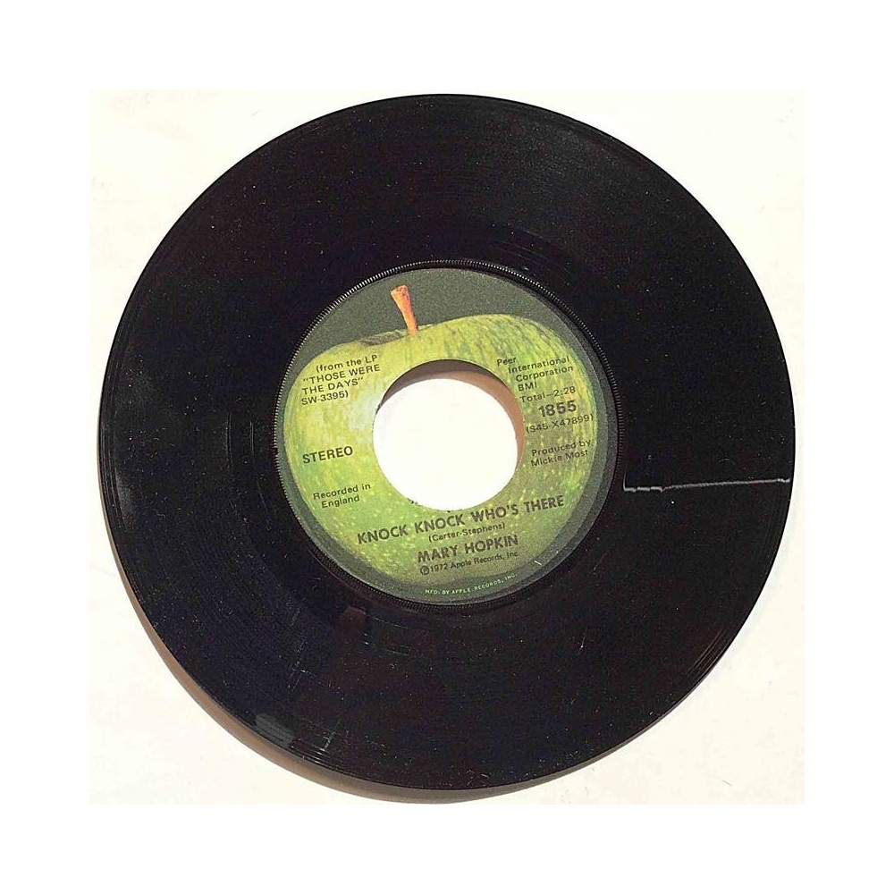 Hopkin Mary: Knock knock who’s there / International  kansi Ei kuvakantta levy EX käytetty vinyylisingle