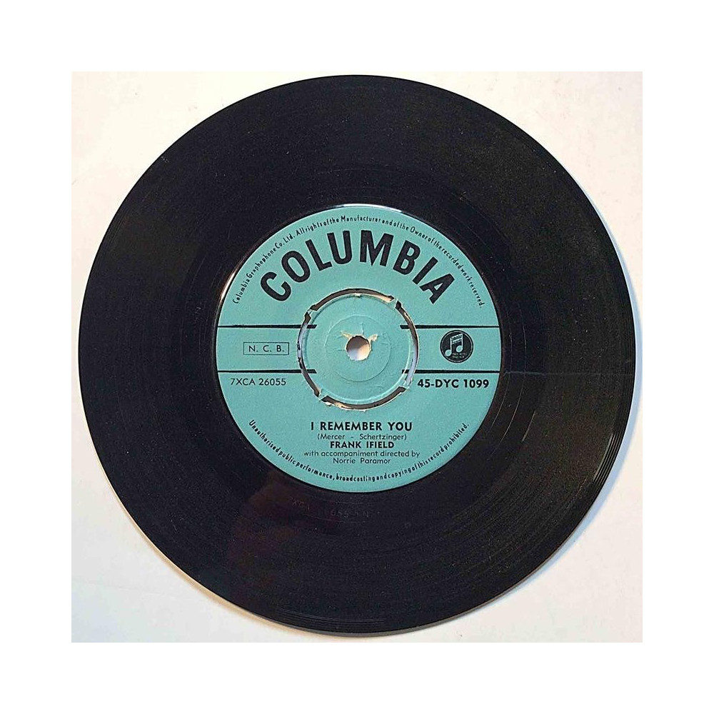 Ifield Frank : I Remember You / I Listen To My Heart - begagnad singelskiva