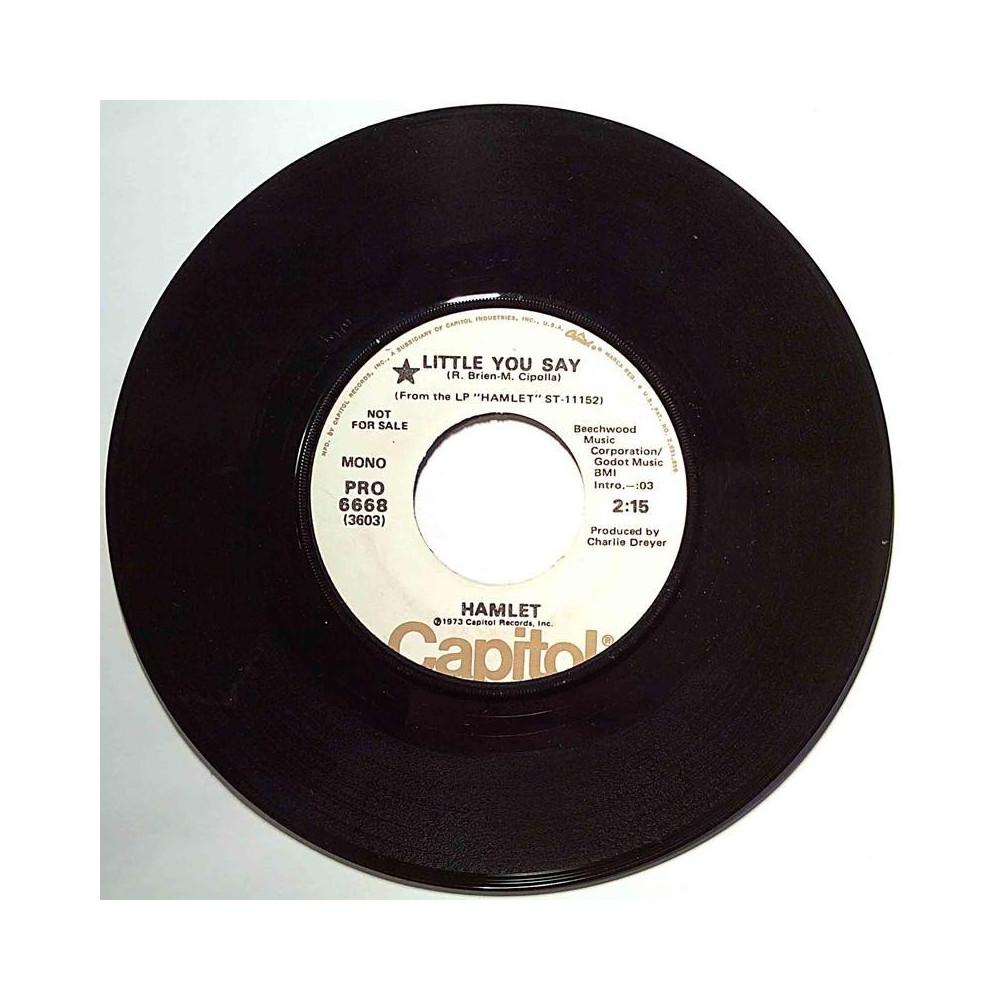 Hamlet: Little Yoy Say stereo / mono promo  kansi Ei kuvakantta levy EX käytetty vinyylisingle