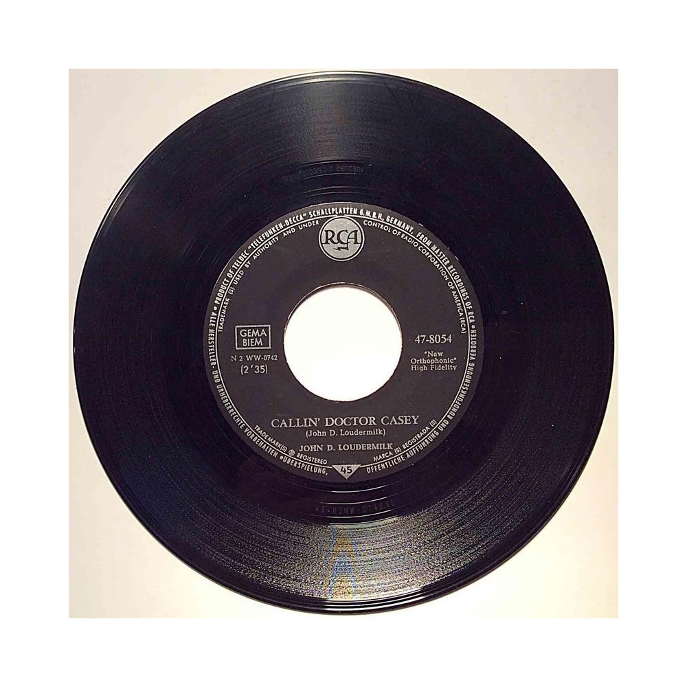 Loudermilk John D. : Callin’ Doctor Casey / Oh How Sad - second hand single