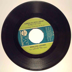 Löfgren Anna-Lena : Hjärtat på rätta tället / Lyckliga gatan - begagnad singelskiva