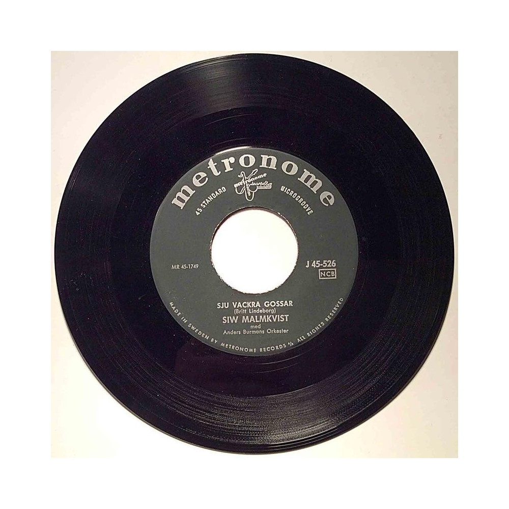 Malmkvist Siw : Sju vackra gossar / Buon giorno amore - begagnad singelskiva