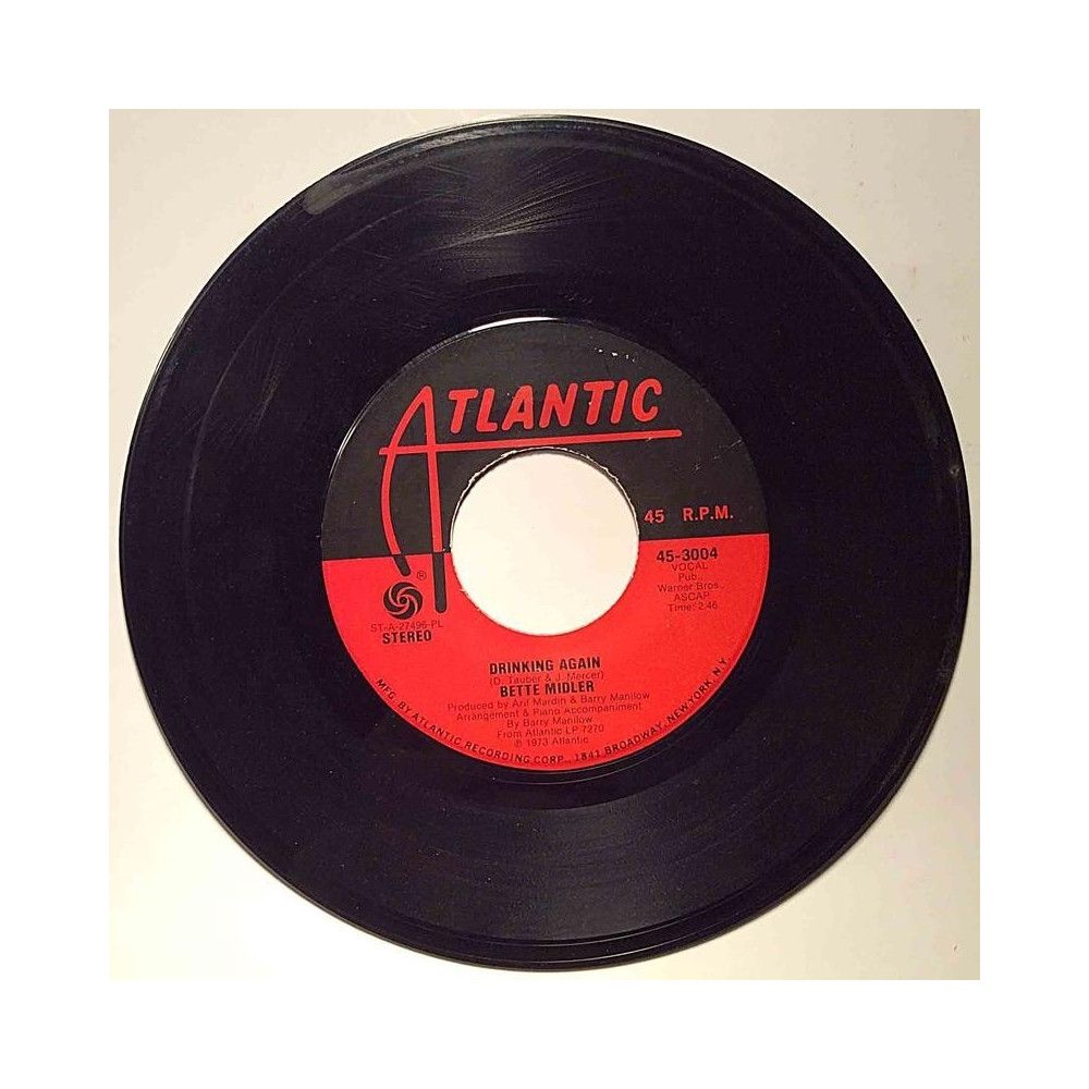 Midler Bette : Drinking Again / In The Mood - second hand single