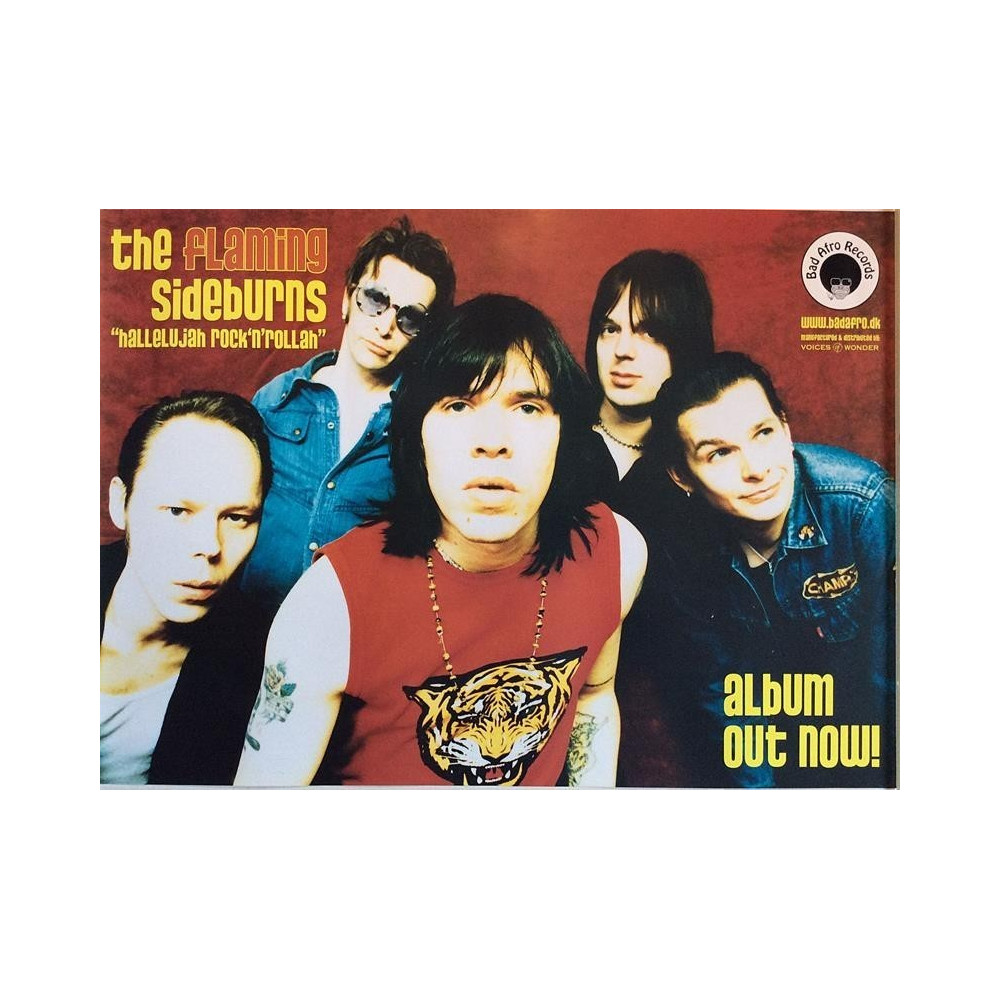 Flaming Sideburns: haLLeLujah rock’n’rollah : Promojuliste 58cm x 41cm - used original promo poster