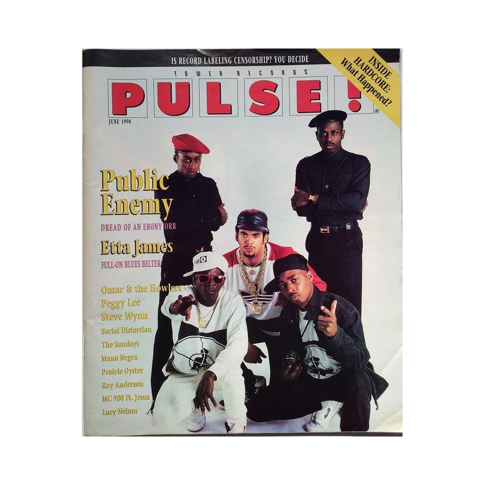 Pulse! 1990 No. June Public Enemy,Etta James,Steve Wynn,Social Distortion Magazine