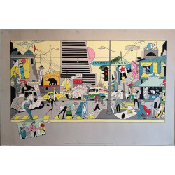 Meulen Ever: A.I.D.A. Avenue : Taidejuliste 100cm x 65cm - used original art poster