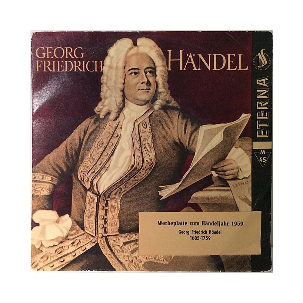 Händel Georg Friedrich: Werbeplatte zun Hädeljahr 1959 - käytetty vinyylisingle PS VG+ / VG-