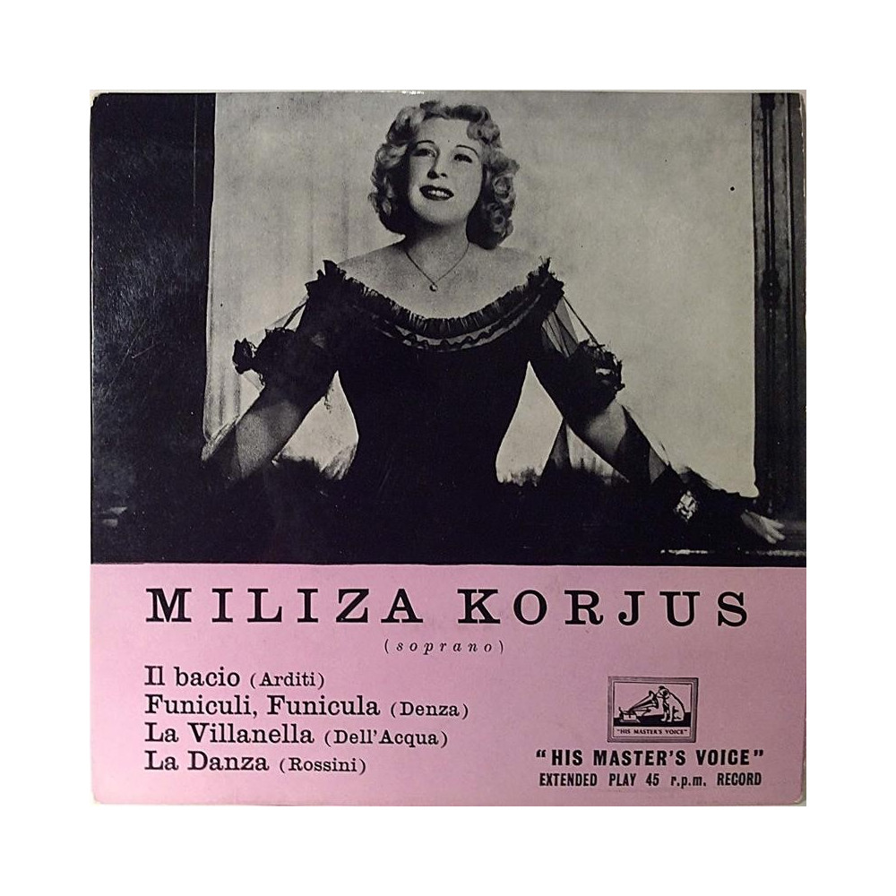 Korjus Miliza : Il Bacio / Funuculi, Funicula - second hand single
