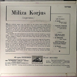 Korjus Miliza : Il Bacio / Funuculi, Funicula - second hand single