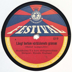 Stockholms V:e kårs strängmusikkår : Långt bortom världhavets gränser / En mästare är han att frälsa - shellac 78 rpm record