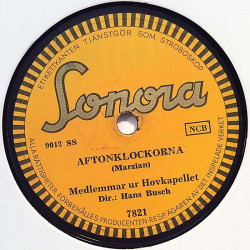 Medlemmar ur Hovkapellet : Aftonklockorna / Spökbrigaden - shellac 78 rpm record